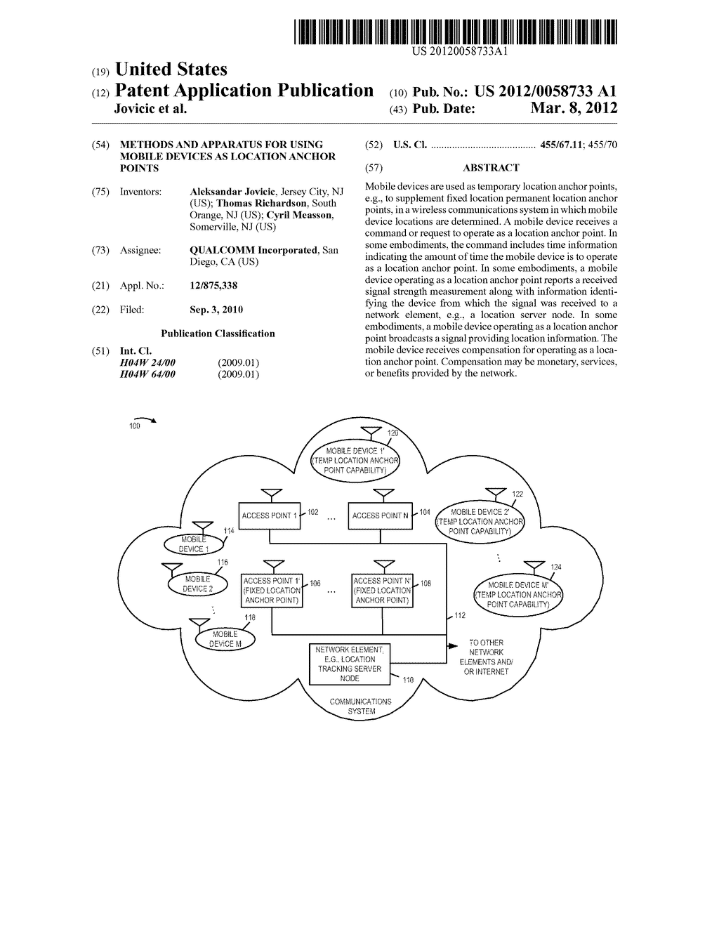 METHODS AND APPARATUS FOR USING MOBILE DEVICES AS LOCATION ANCHOR POINTS - diagram, schematic, and image 01