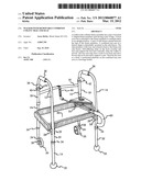 Walker with removable combined utility tray and seat diagram and image