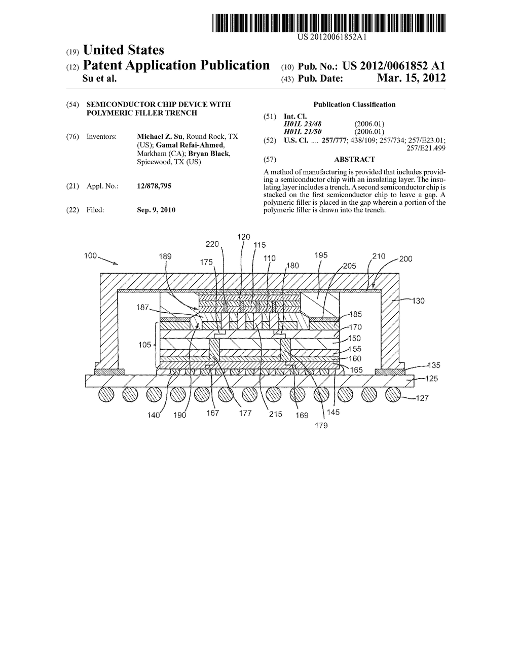 SEMICONDUCTOR CHIP DEVICE WITH POLYMERIC FILLER TRENCH - diagram, schematic, and image 01