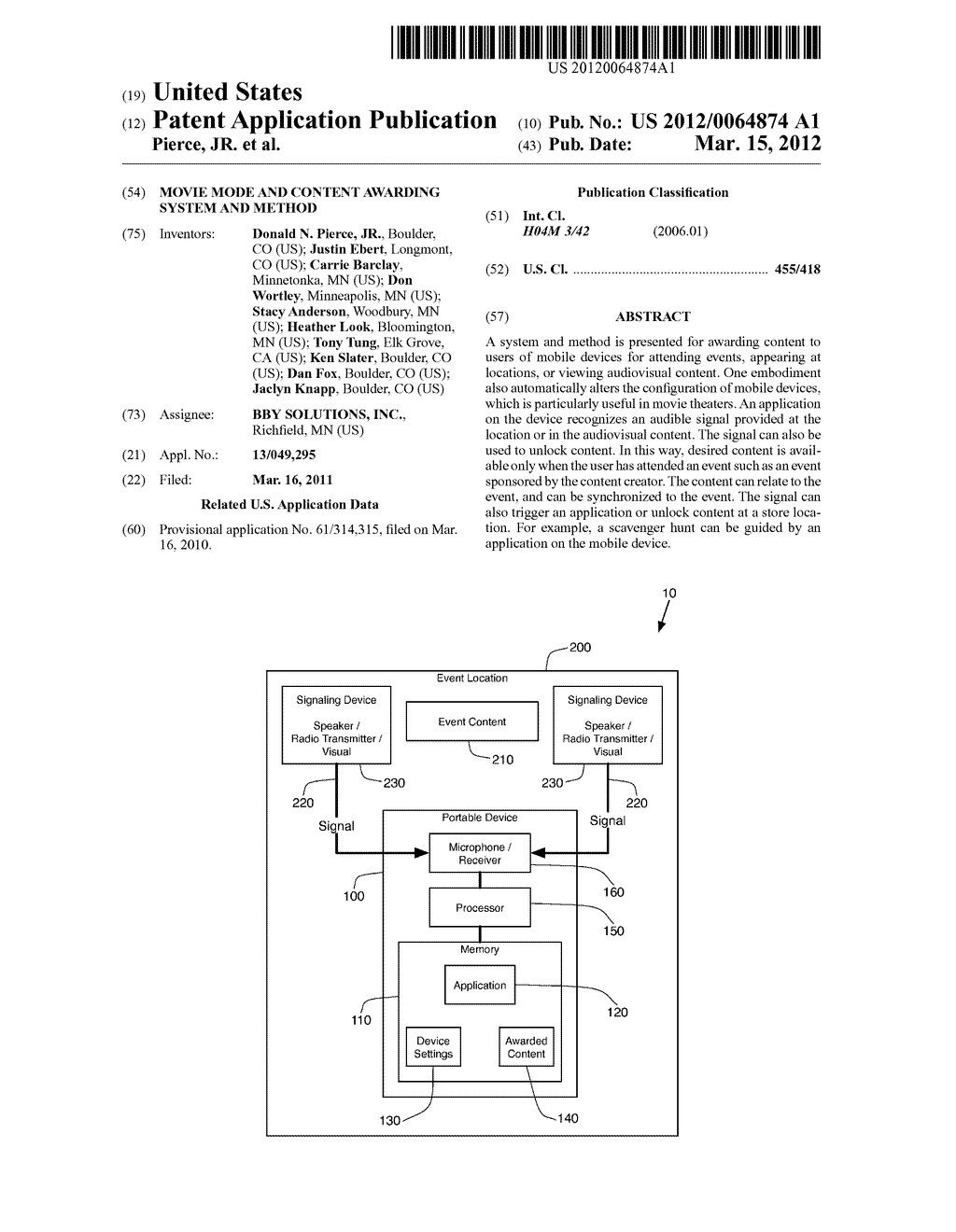 MOVIE MODE AND CONTENT AWARDING SYSTEM AND METHOD - diagram, schematic, and image 01