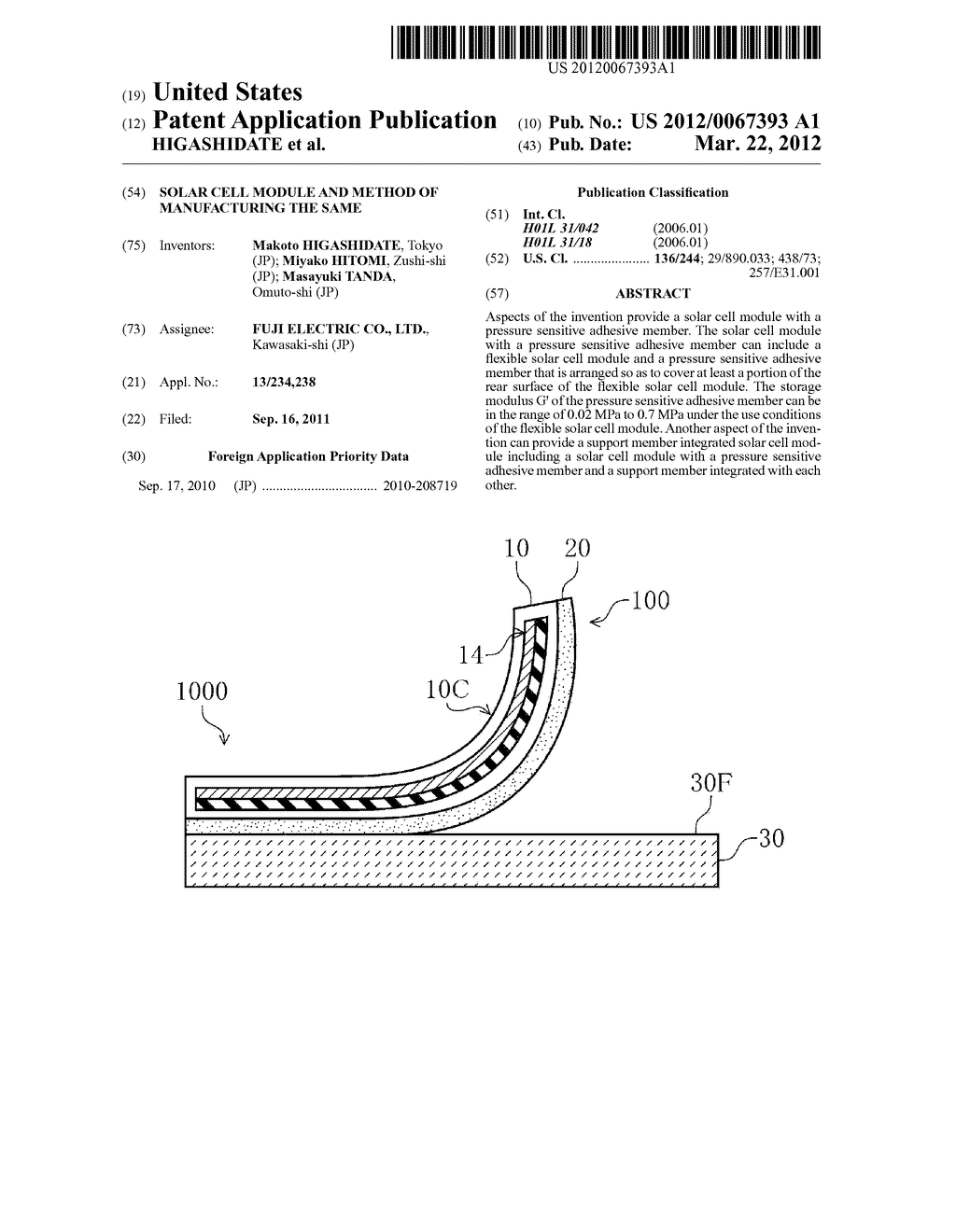 SOLAR CELL MODULE AND METHOD OF MANUFACTURING THE SAME - diagram, schematic, and image 01