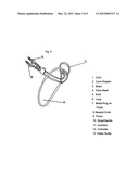 Purse attachment that holds an umbrella, water bottle or similar shape     object diagram and image