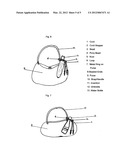 Purse attachment that holds an umbrella, water bottle or similar shape     object diagram and image