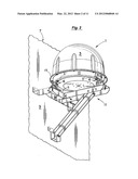 MOUNT FOR A MOBILE SATELLITE ANTENNA SYSTEM WITH VIBRATION AND SHOCK     ISOLATION diagram and image