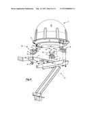 MOUNT FOR A MOBILE SATELLITE ANTENNA SYSTEM WITH VIBRATION AND SHOCK     ISOLATION diagram and image