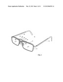 Flip-up and down glasses including a spring-loaded cam-hinge mechanism diagram and image