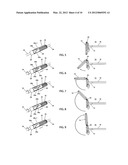 Flip-up and down glasses including a spring-loaded cam-hinge mechanism diagram and image