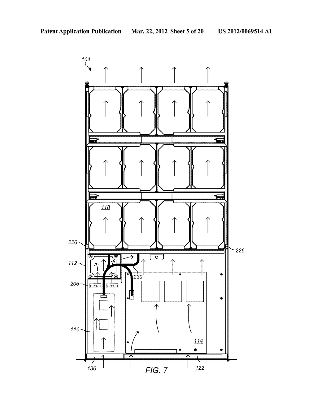 SYSTEM WITH AIR FLOW UNDER DATA STORAGE DEVICES - diagram, schematic, and image 06