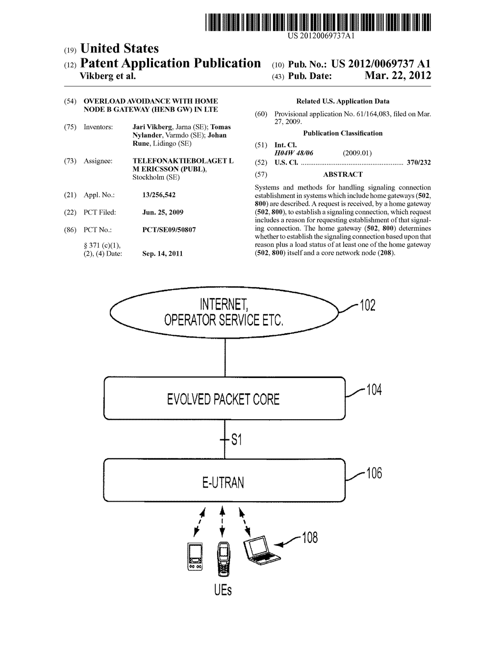 OVERLOAD AVOIDANCE WITH HOME NODE B GATEWAY (HENB GW) IN LTE - diagram, schematic, and image 01