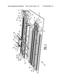 Device for buffering containers with plants and distributing means therein     or therefor diagram and image