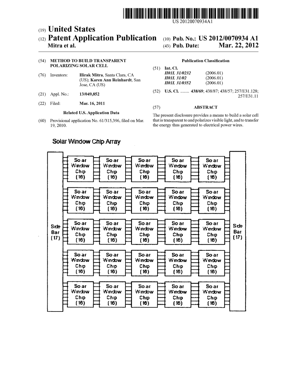 Method to build transparent polarizing solar cell - diagram, schematic, and image 01