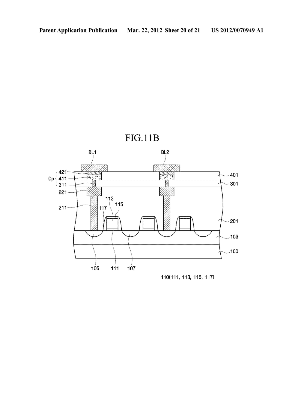 SEMICONDUCTOR DEVICE AND METHOD OF FABRICATING SEMICONDUCTOR DEVICE - diagram, schematic, and image 21