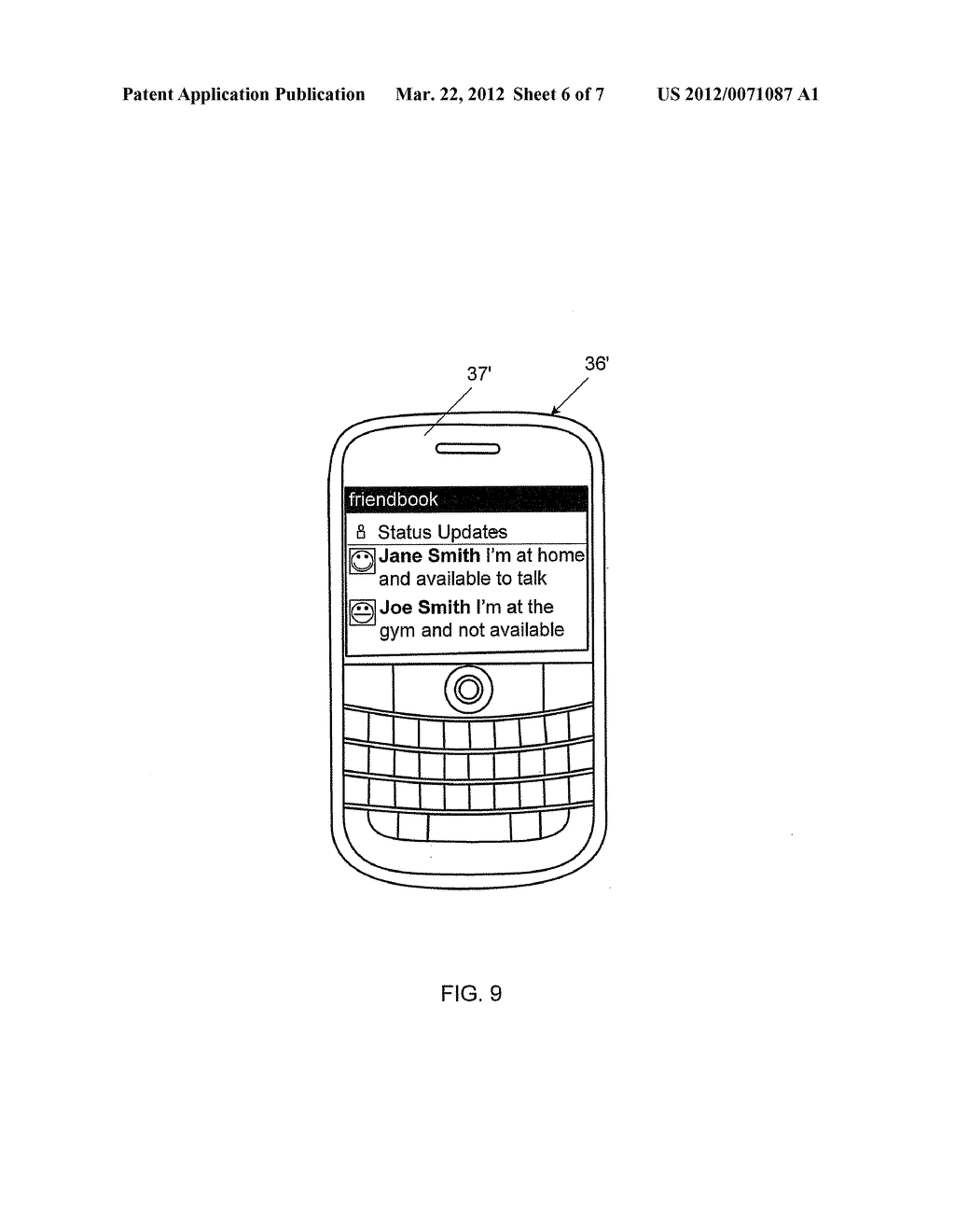 MOBILE WIRELESS COMMUNICATIONS DEVICE INCLUDING WIRELESS-BASED     AVAILABILITY DETECTOR AND ASSOCIATED METHODS - diagram, schematic, and image 07