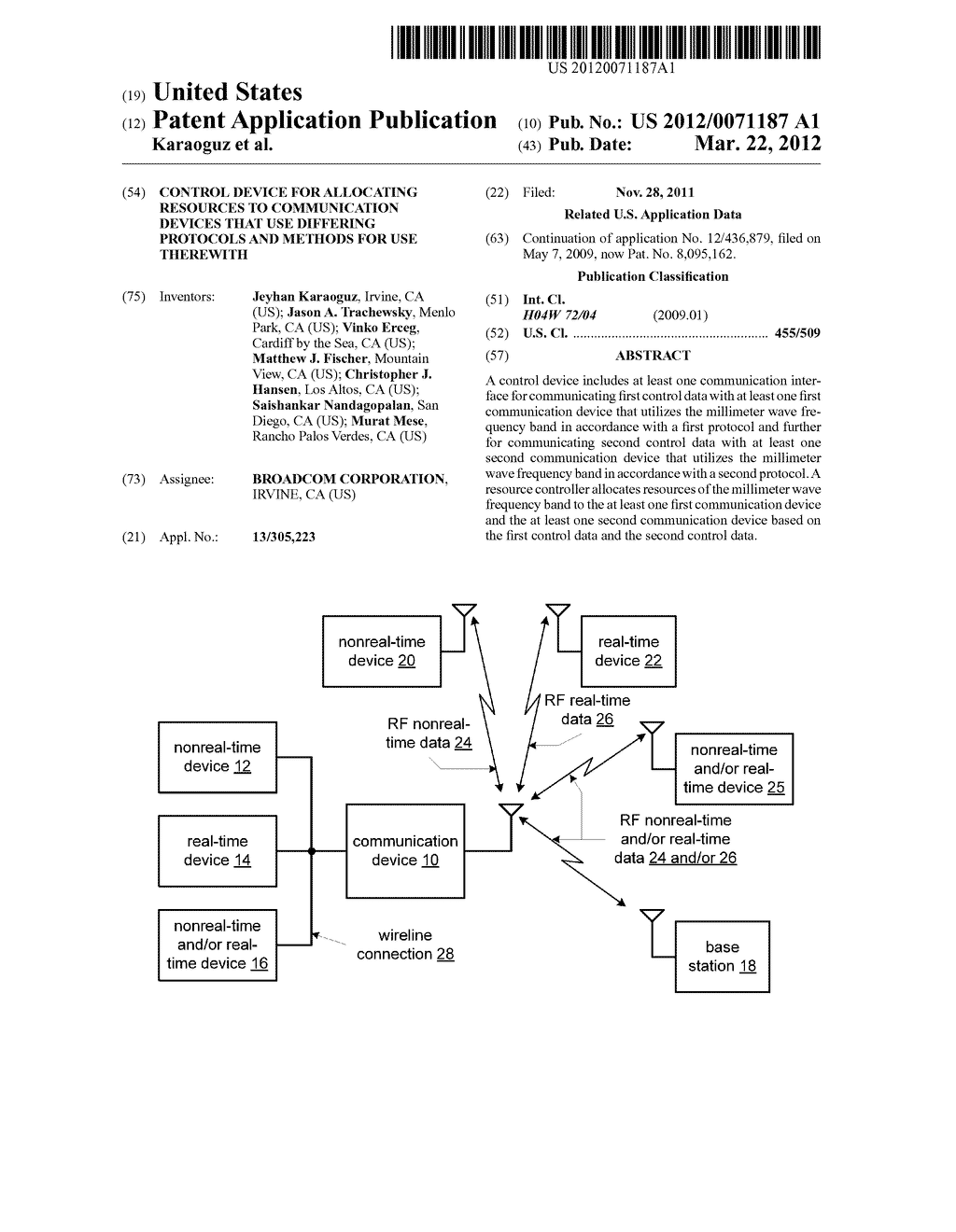 CONTROL DEVICE FOR ALLOCATING RESOURCES TO COMMUNICATION DEVICES THAT USE     DIFFERING PROTOCOLS AND METHODS FOR USE THEREWITH - diagram, schematic, and image 01