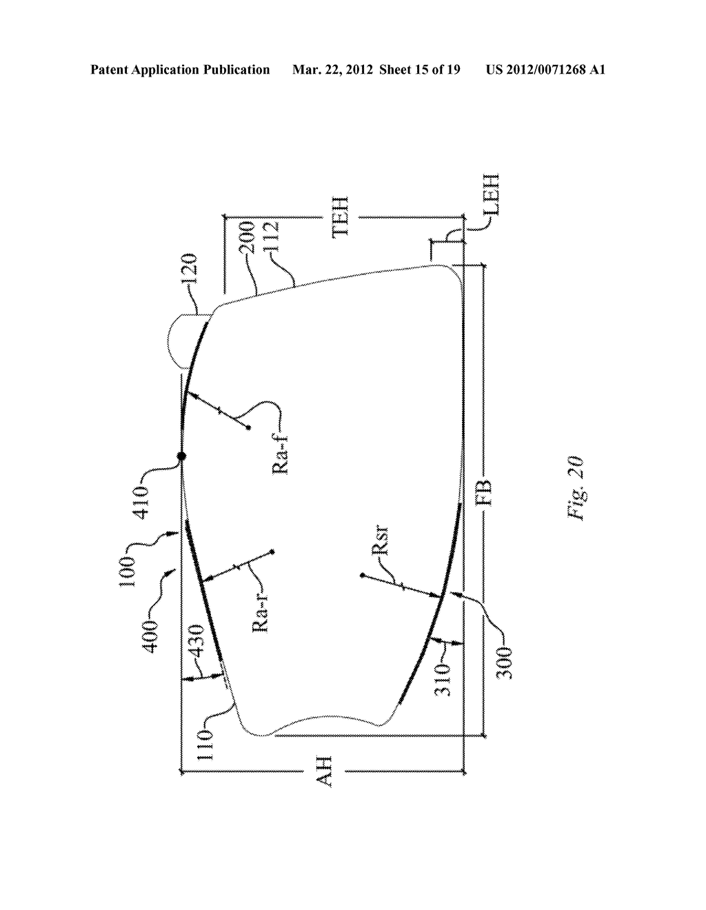 HIGH VOLUME AERODYNAMIC GOLF CLUB HEAD HAVING A POST APEX ATTACHMENT     PROMOTING REGION - diagram, schematic, and image 16