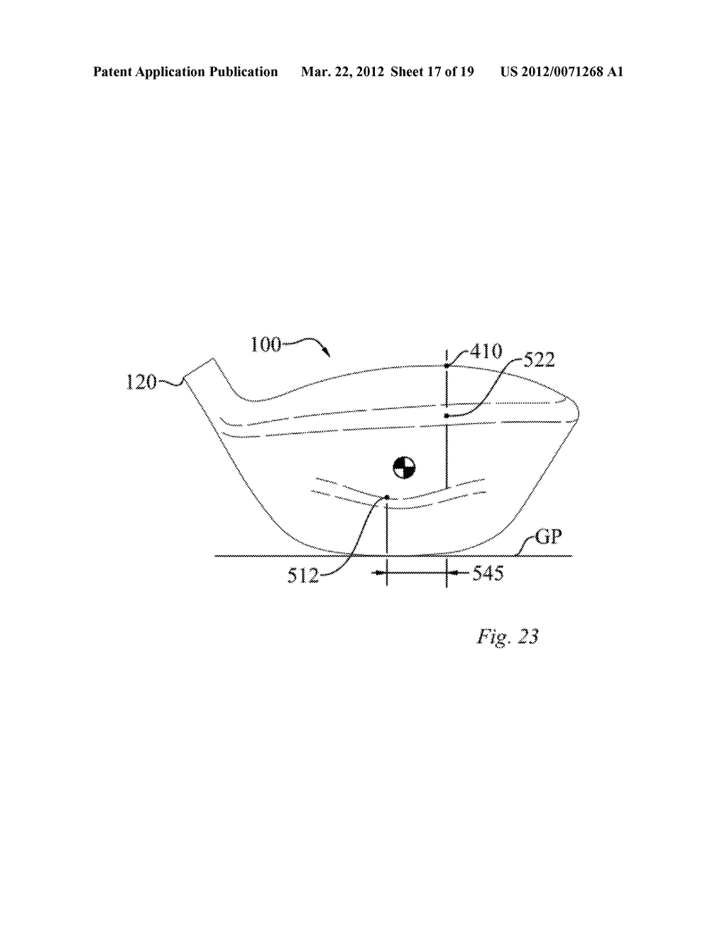 HIGH VOLUME AERODYNAMIC GOLF CLUB HEAD HAVING A POST APEX ATTACHMENT     PROMOTING REGION - diagram, schematic, and image 18