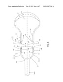 LACROSSE HEAD WITH DIFFERENTIATED BALL STOP diagram and image