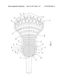 LACROSSE HEAD WITH DIFFERENTIATED BALL STOP diagram and image