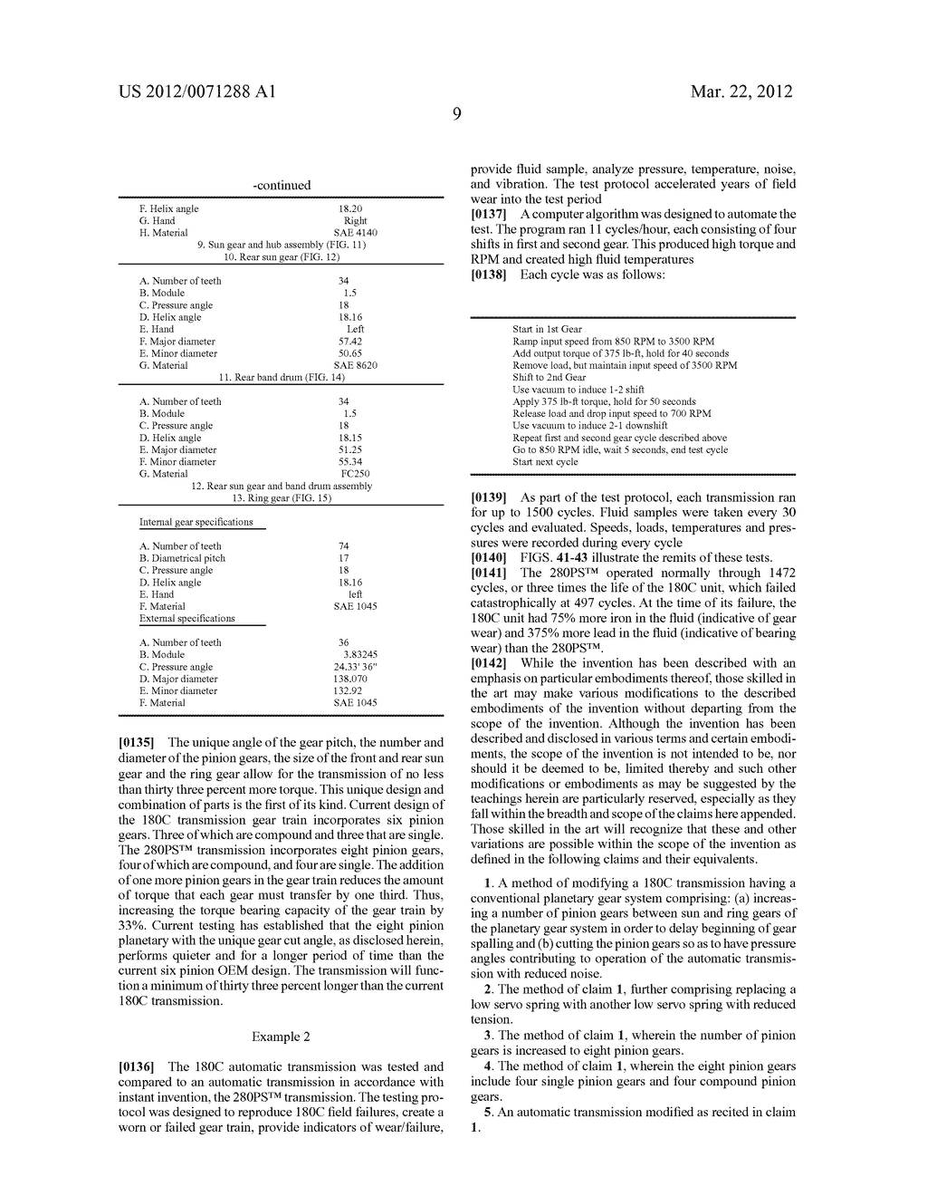 METHOD FOR MODIFYING AN AUTOMATIC TRANSMISSION AND GEAR TRAIN - diagram, schematic, and image 59