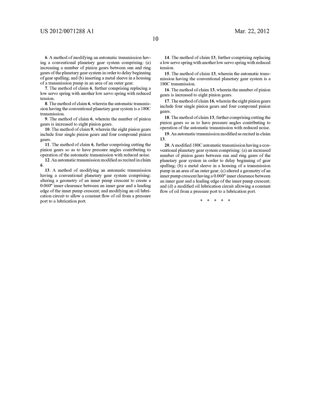 METHOD FOR MODIFYING AN AUTOMATIC TRANSMISSION AND GEAR TRAIN - diagram, schematic, and image 60