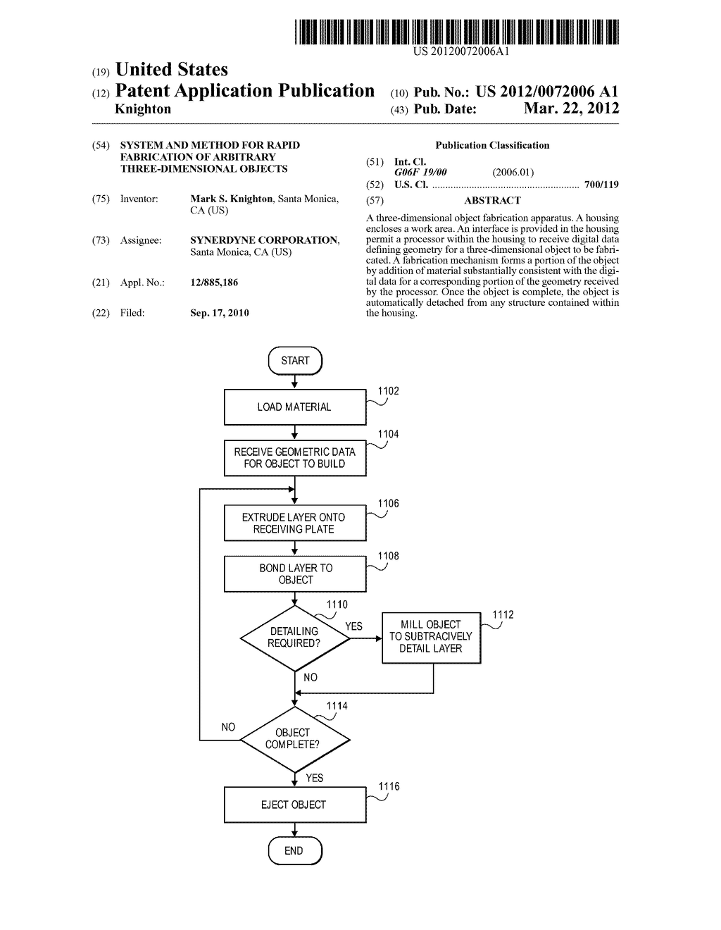 SYSTEM AND METHOD FOR RAPID FABRICATION OF ARBITRARY THREE-DIMENSIONAL     OBJECTS - diagram, schematic, and image 01