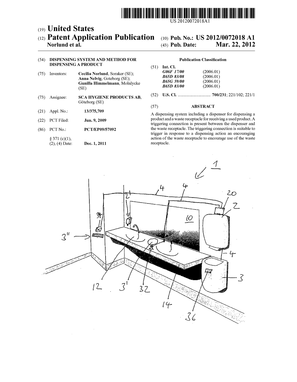 DISPENSING SYSTEM AND METHOD FOR DISPENSING A PRODUCT - diagram, schematic, and image 01