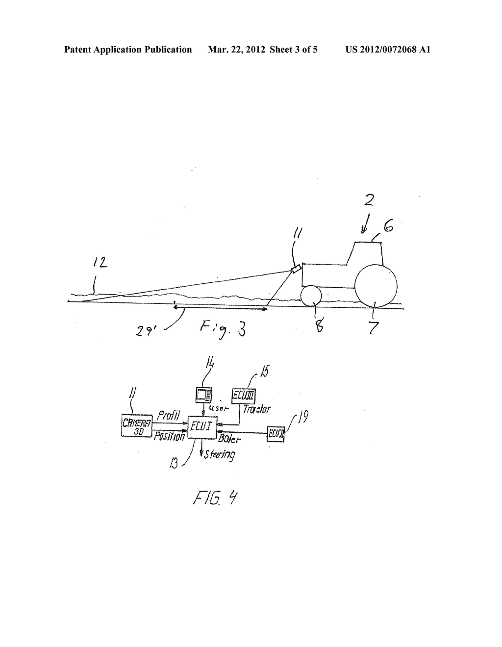 METHOD OF DETECTING A STRUCTURE IN A FIELD, A METHOD OF STEERING AN     AGRICULTURAL VEHICLE AND AN AGRICULTURAL VEHICLE - diagram, schematic, and image 04