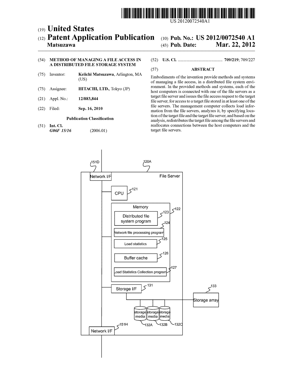  Method of Managing A File Access In A Distributed File Storage System - diagram, schematic, and image 01
