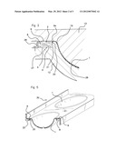 METHOD FOR PRODUCING A BASIN INTEGRATED IN A RECEIVING PLANE, RECEIVING     PLANE FOR CARRYING OUT THE METHOD AND MONOBLOC ASSEMBLY OBTAINED BY THE     METHOD diagram and image