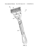 FLEXIBLE AND SEPARABLE PORTION OF A RAZOR HANDLE diagram and image