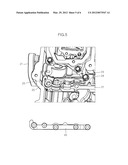 MOUNTING STRUCTURE OF HIGH PRESSURE FUEL PUMP FOR GASOLINE DIRECT     INJECTION ENGINE diagram and image