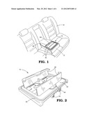 CUP HOLDER ASSEMBLY HAVING A PAIR OF LIDS AND A SINGLE RELEASE BUTTON diagram and image