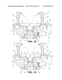 CUP HOLDER ASSEMBLY HAVING A PAIR OF LIDS AND A SINGLE RELEASE BUTTON diagram and image