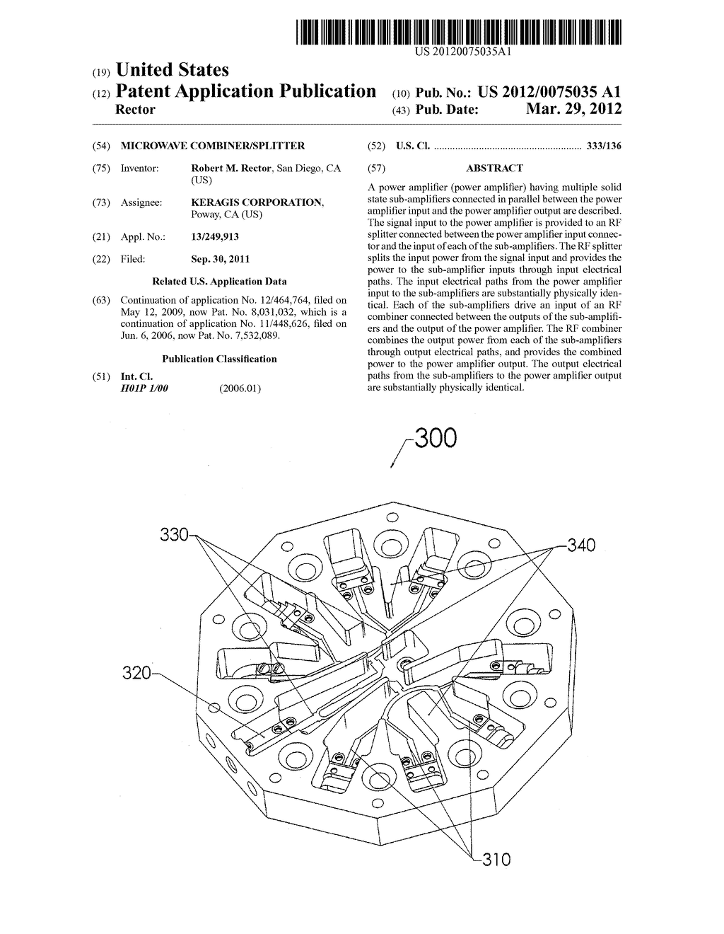 MICROWAVE COMBINER/SPLITTER - diagram, schematic, and image 01