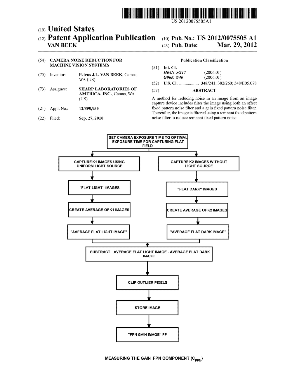 CAMERA NOISE REDUCTION FOR MACHINE VISION SYSTEMS - diagram, schematic, and image 01