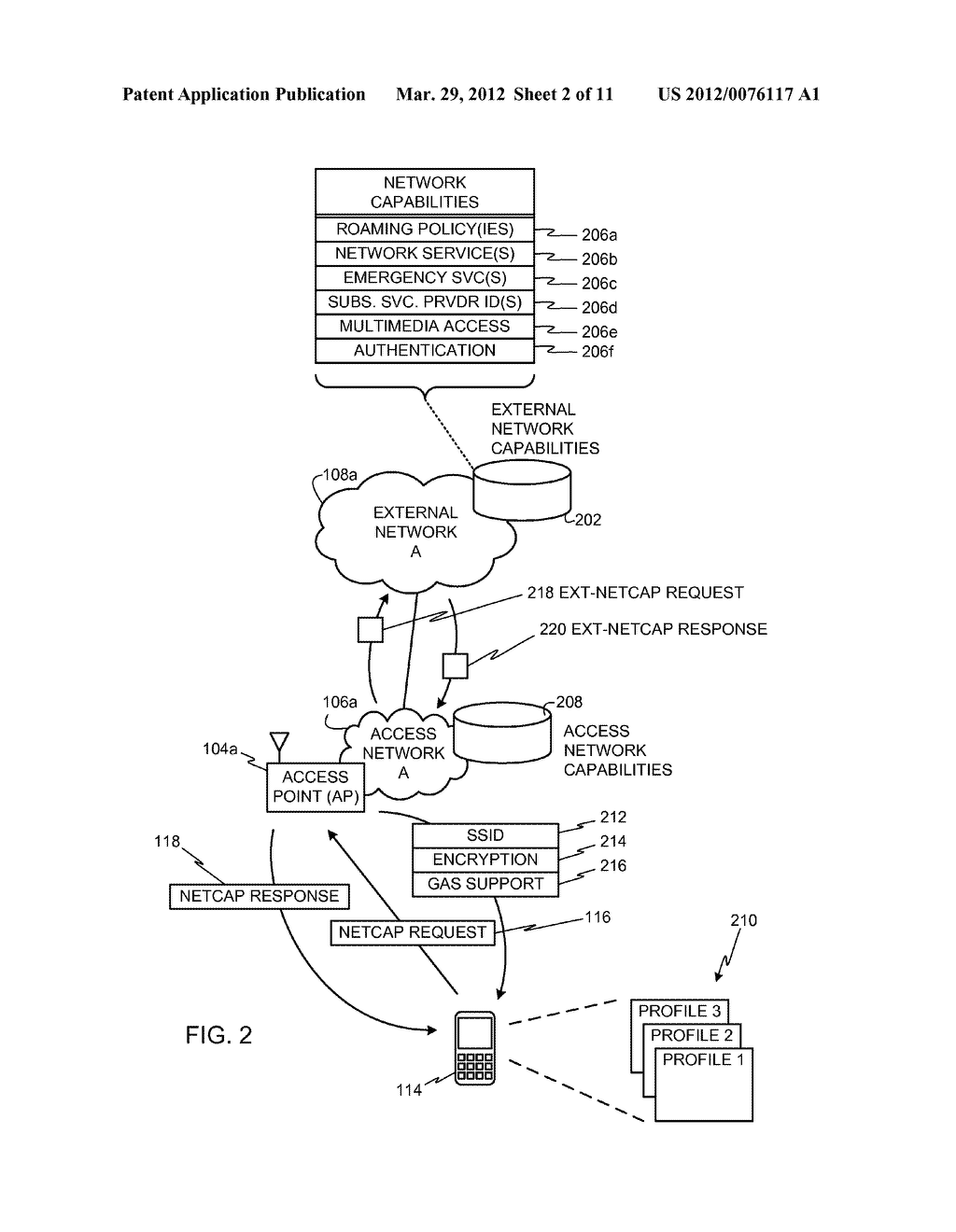 METHODS AND APPARATUS TO DISCOVER NETWORK CAPABILITIES AVAILABLE VIA     WIRELESS NETWORKS - diagram, schematic, and image 03