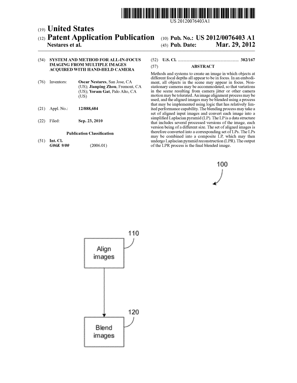 SYSTEM AND METHOD FOR ALL-IN-FOCUS IMAGING FROM MULTIPLE IMAGES ACQUIRED     WITH HAND-HELD CAMERA - diagram, schematic, and image 01