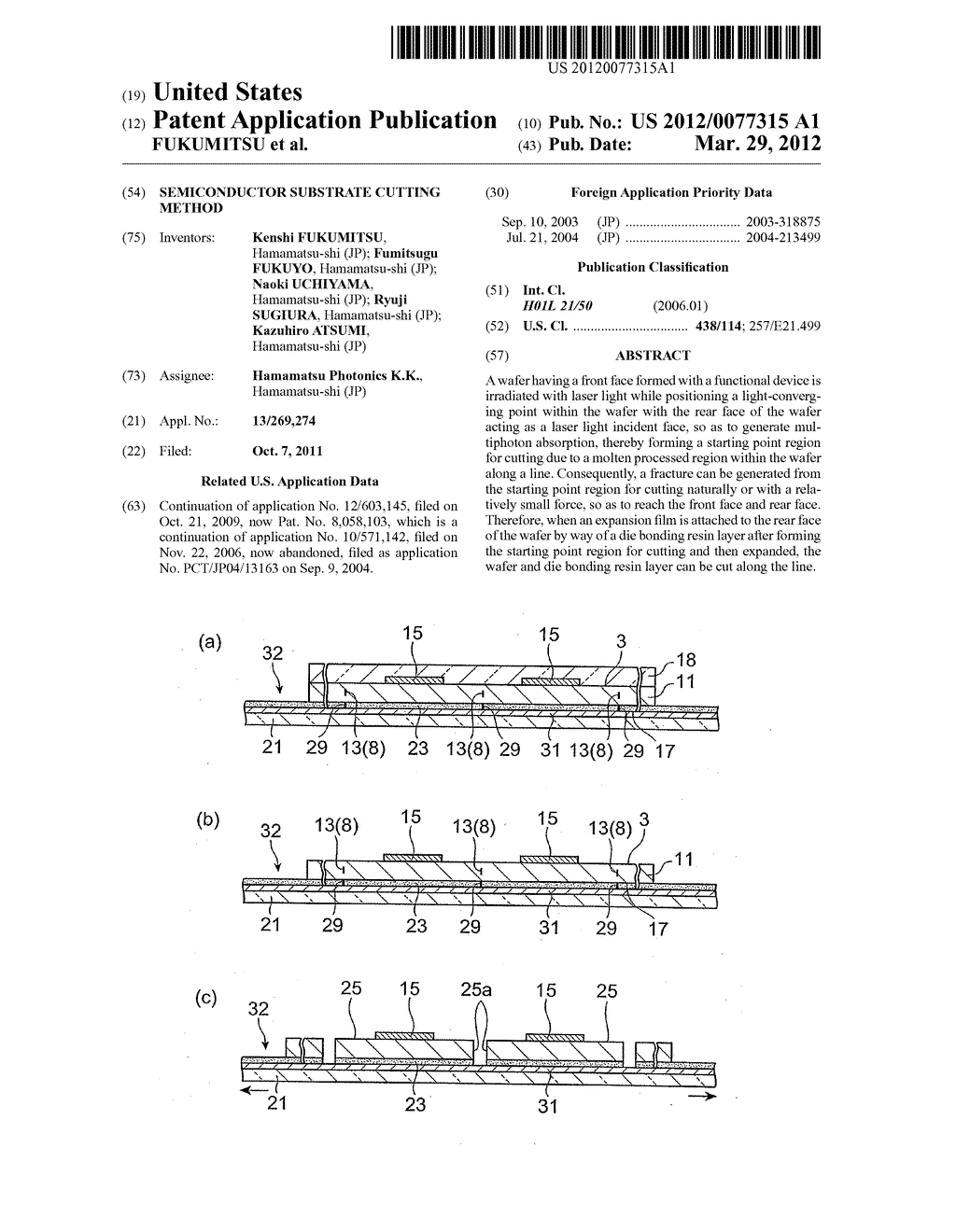 SEMICONDUCTOR SUBSTRATE CUTTING METHOD - diagram, schematic, and image 01