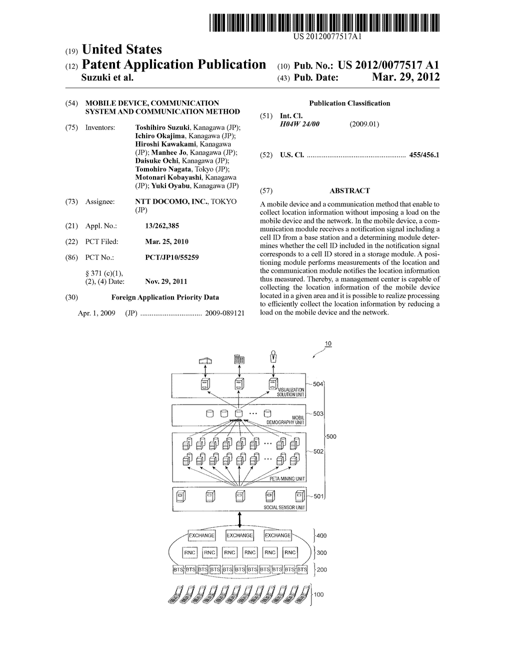 MOBILE DEVICE, COMMUNICATION SYSTEM AND COMMUNICATION METHOD - diagram, schematic, and image 01