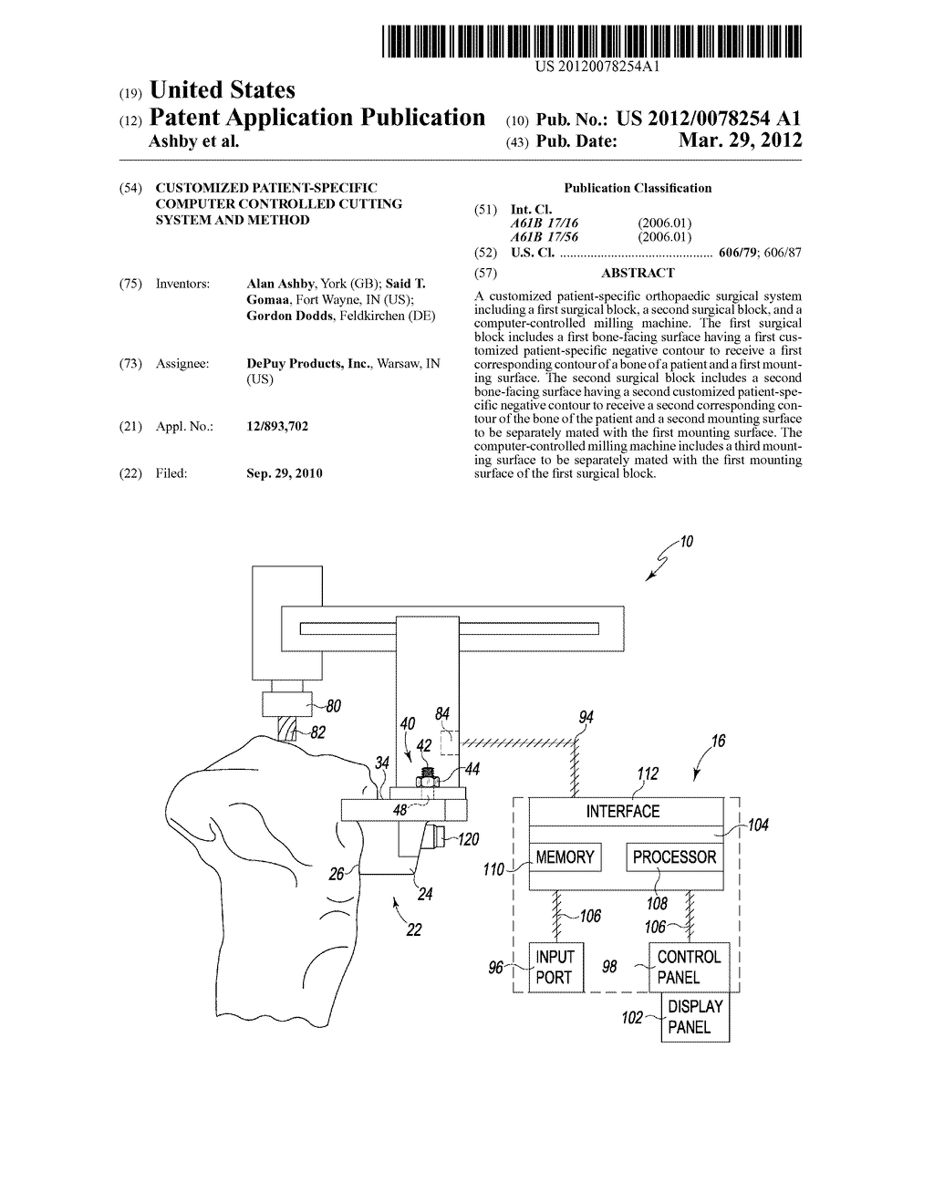 CUSTOMIZED PATIENT-SPECIFIC COMPUTER CONTROLLED CUTTING SYSTEM AND METHOD - diagram, schematic, and image 01