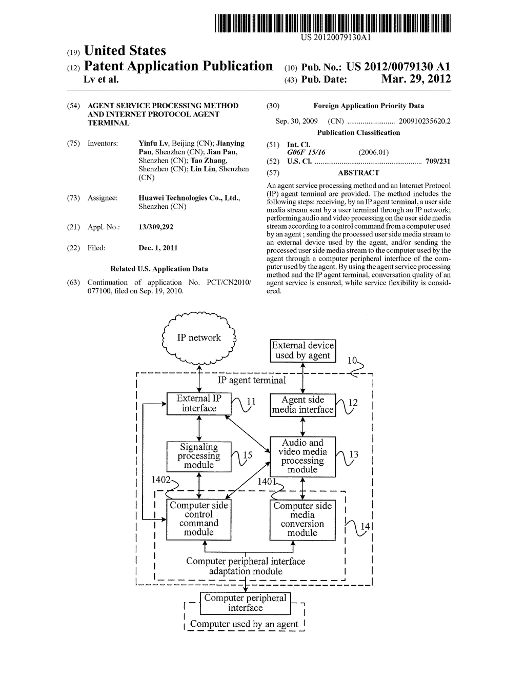 AGENT SERVICE PROCESSING METHOD AND INTERNET PROTOCOL AGENT TERMINAL - diagram, schematic, and image 01