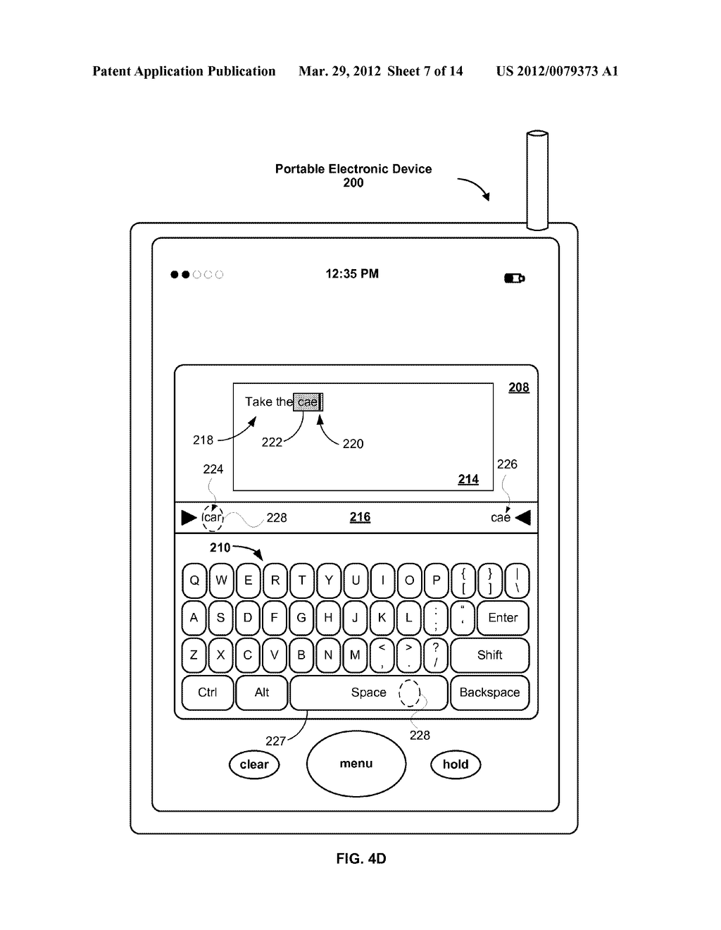 Method, System, and Graphical User Interface for Providing Word     Recommendations - diagram, schematic, and image 08