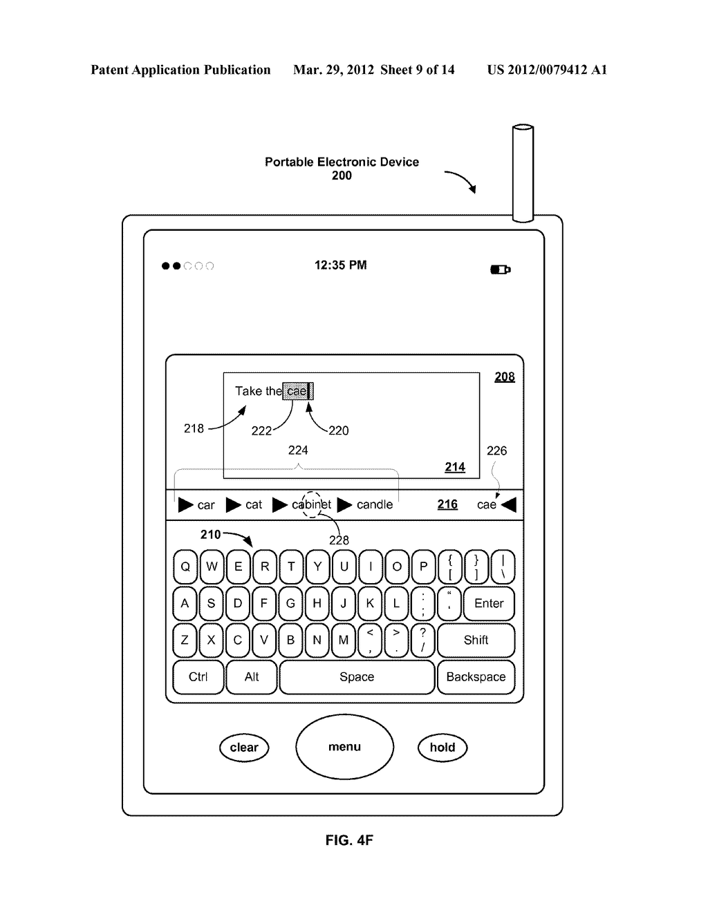 Method, System, and Graphical User Interface for Providing Word     Recommendations - diagram, schematic, and image 10