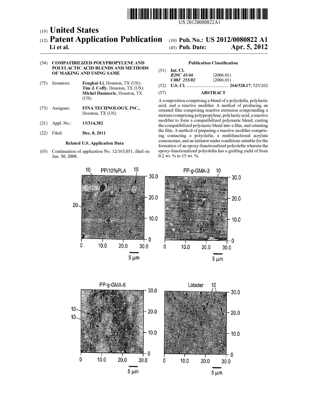 Compatibilized Polypropylene and Polylactic Acid Blends and Methods of     Making and Using Same - diagram, schematic, and image 01