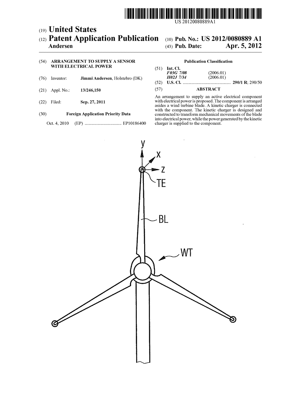 ARRANGEMENT TO SUPPLY A SENSOR WITH ELECTRICAL POWER - diagram, schematic, and image 01