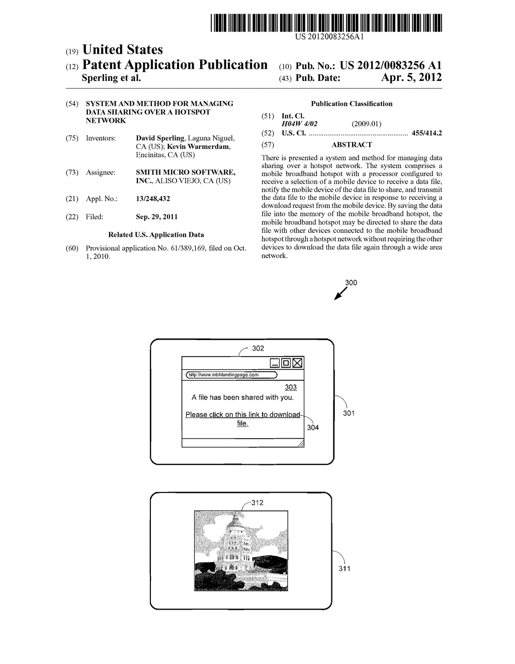System and Method for Managing Data Sharing Over a Hotspot Network - diagram, schematic, and image 01