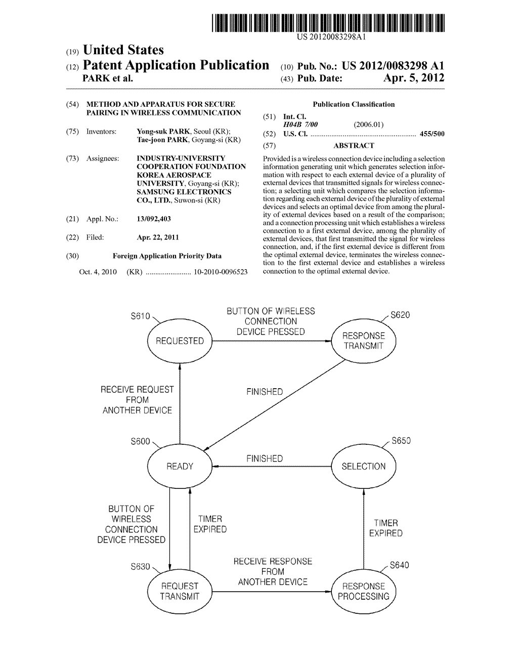 METHOD AND APPARATUS FOR SECURE PAIRING IN WIRELESS COMMUNICATION - diagram, schematic, and image 01