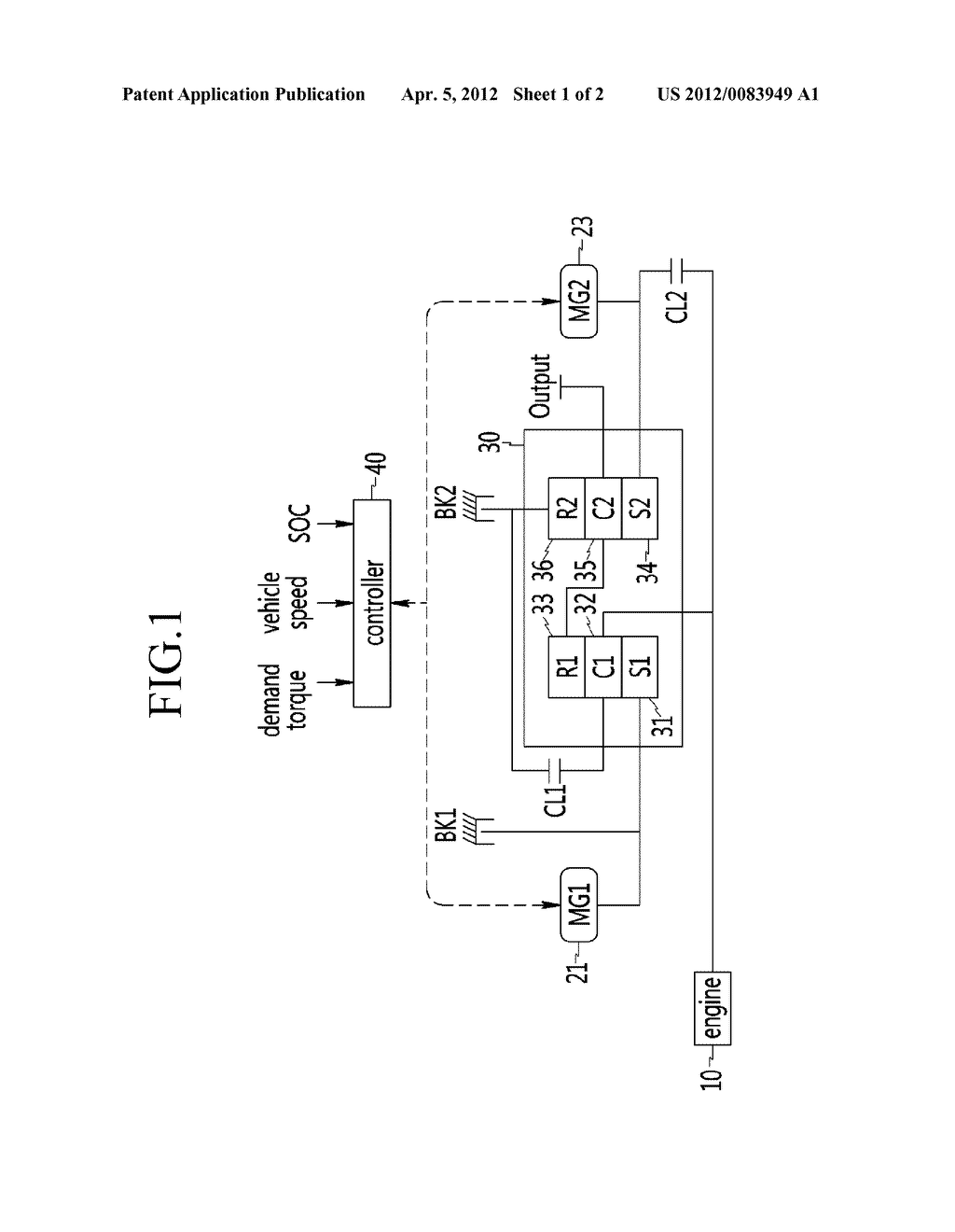 SYSTEM AND METHOD FOR CONTROLLING A MOTOR OF A HYBRID VEHICLE - diagram, schematic, and image 02