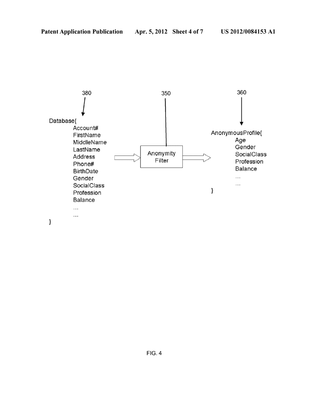 SYSTEM, METHOD, AND COMPUTER-READABLE MEDIUM FOR DISTRIBUTING TARGETED     DATA USING ANONYMOUS PROFILES - diagram, schematic, and image 05