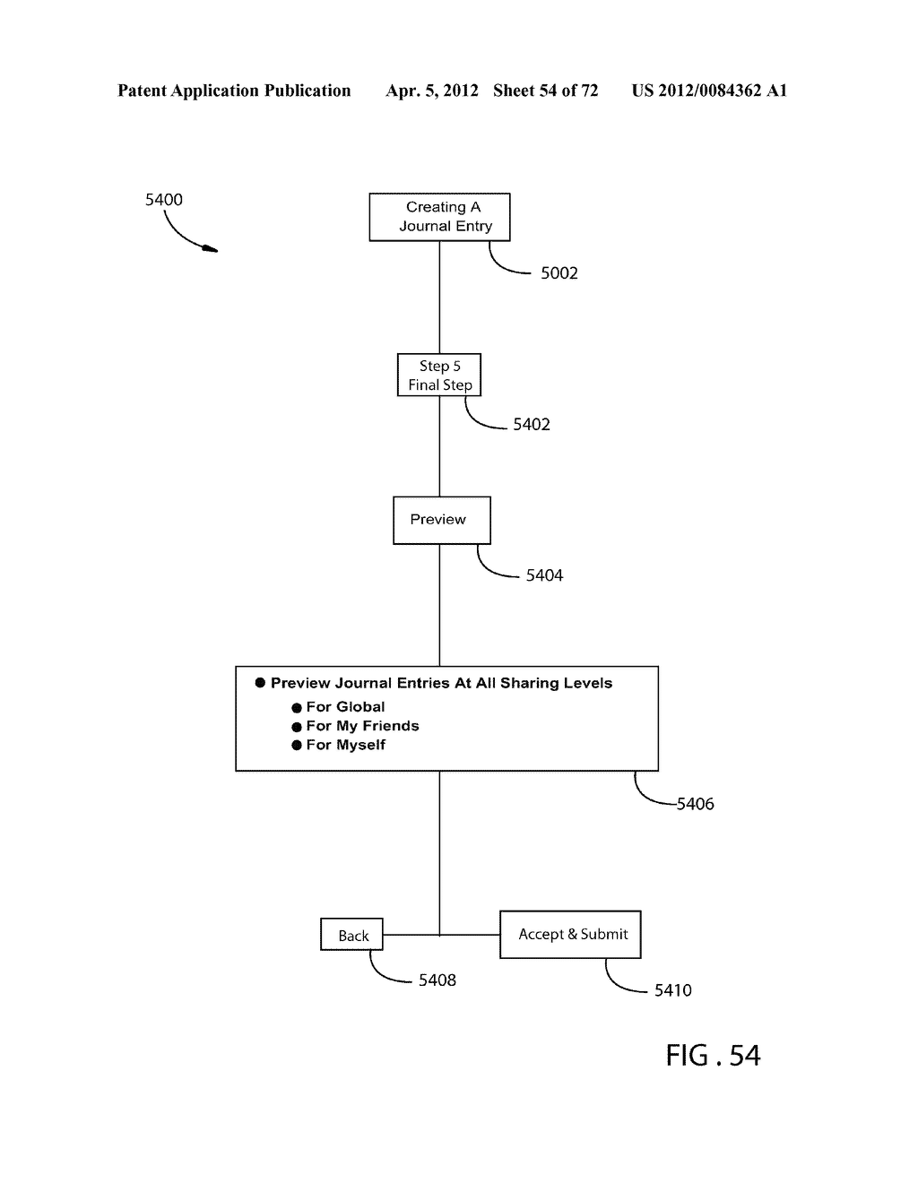 INTERACTIVE EXPERIENCE SHARING AND EVALUATION SYSTEM AND METHOD HAVING     HIGHLY CUSTOMIZABLE INDIVIDUAL SECURITY LEVEL SETTINGS - diagram, schematic, and image 55